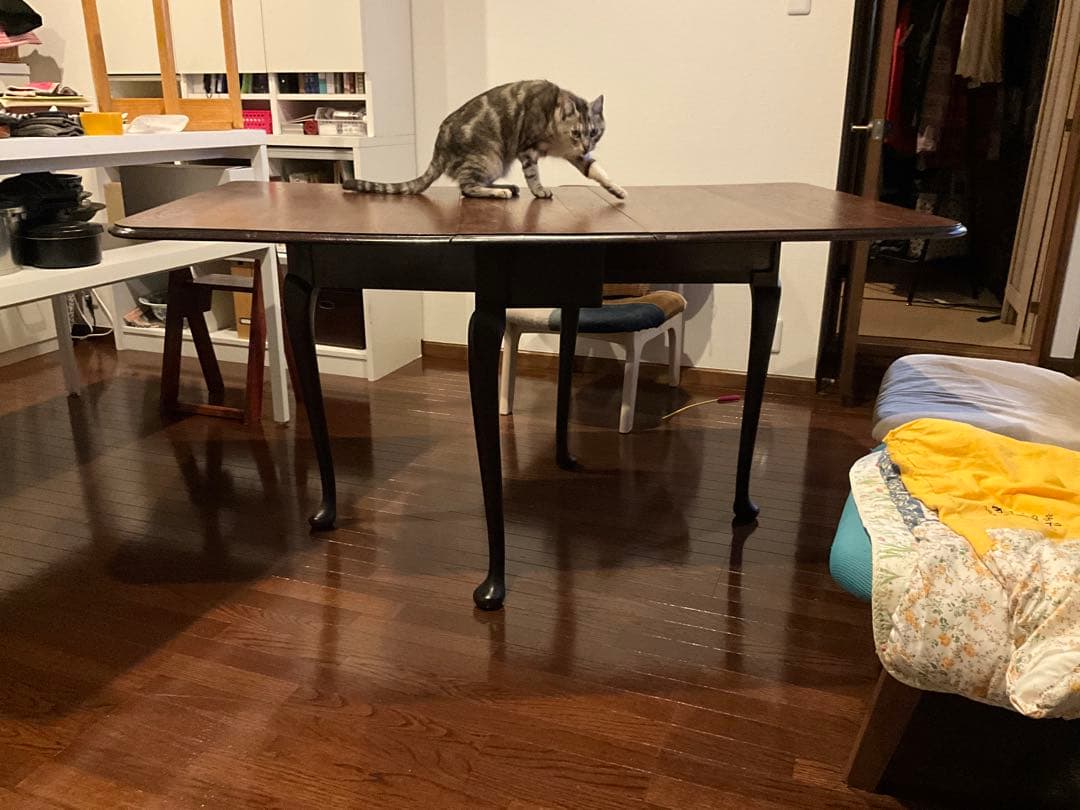 アンティーク山本商店レストア　英国　アンティーク　バタフライテーブル　2〜6人用