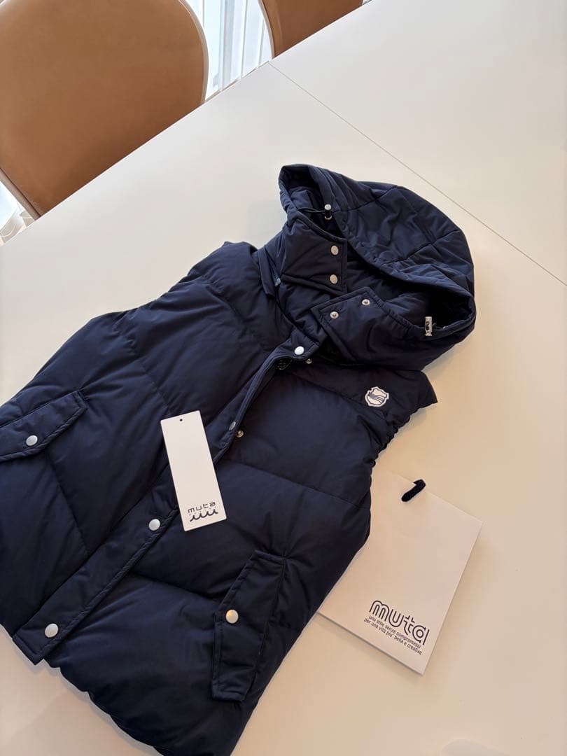 ☆MRK☆ ムータマリン 2way レディースダウンベスト ネイビー M