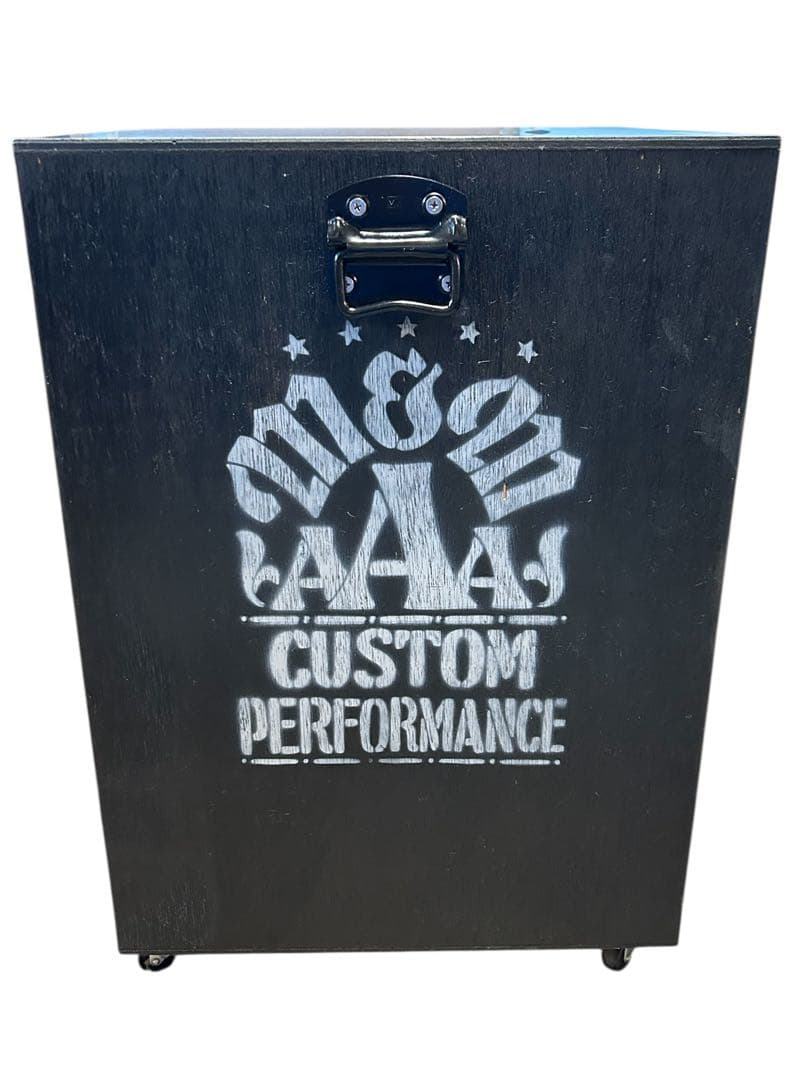 M&M カスタムパフォーマンス　木製5段収納ラック キャスター付き