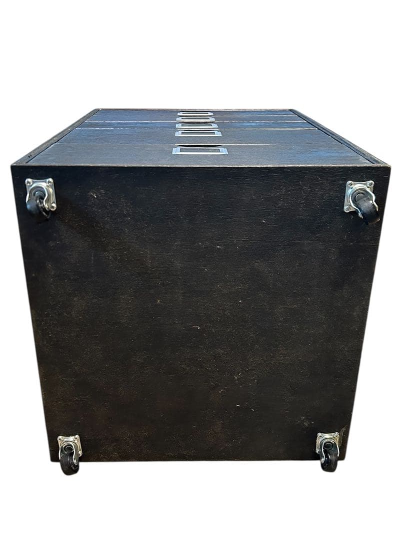 M&M カスタムパフォーマンス　木製5段収納ラック キャスター付き