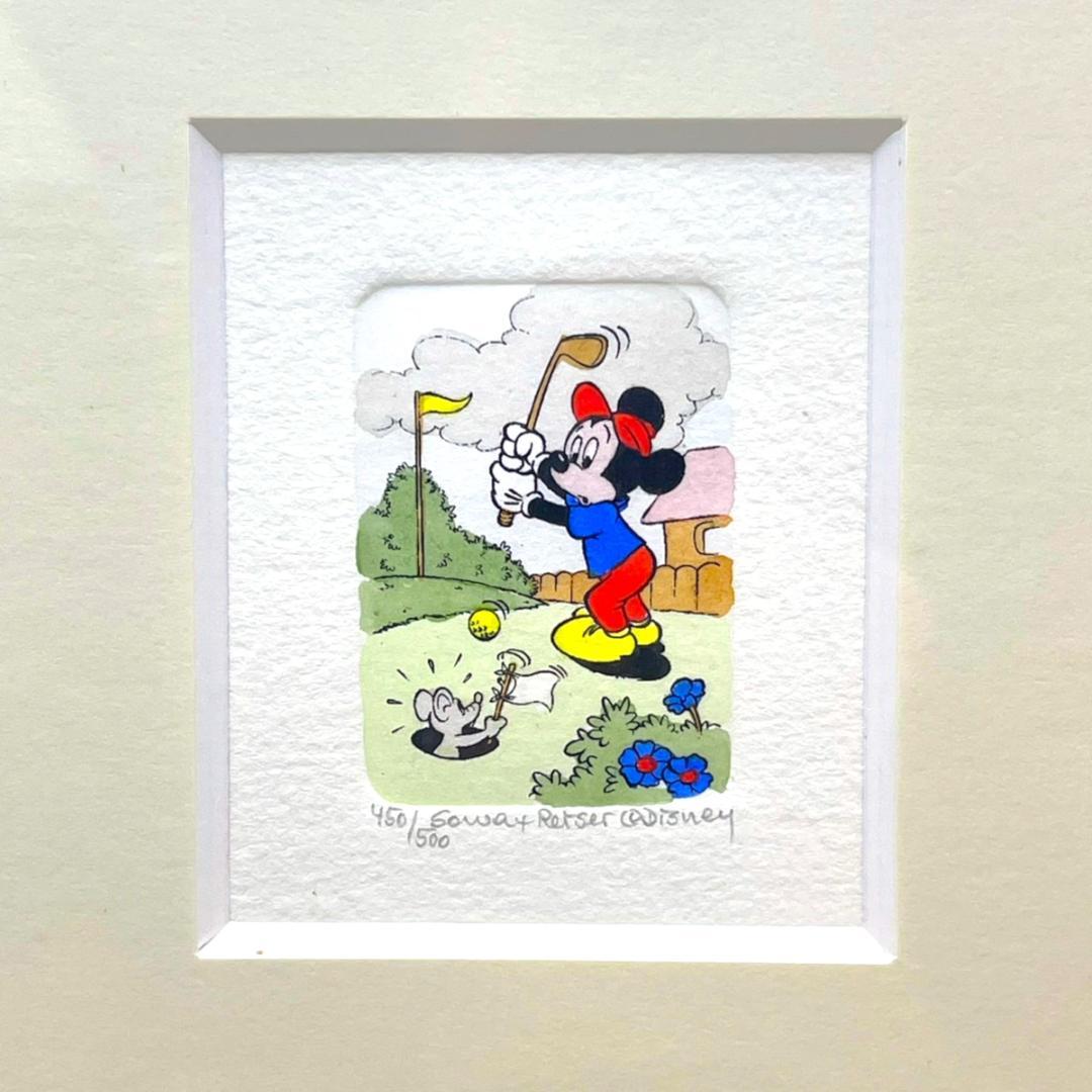 限定500枚★ミッキーマウス ゴルフ Golf★エッチング銅版画