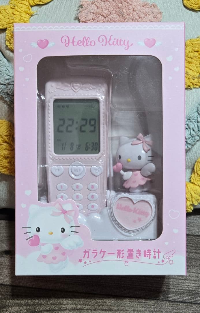 売*！様 【中古 】サンリオ ガラケー形置き時計 ハローキティ