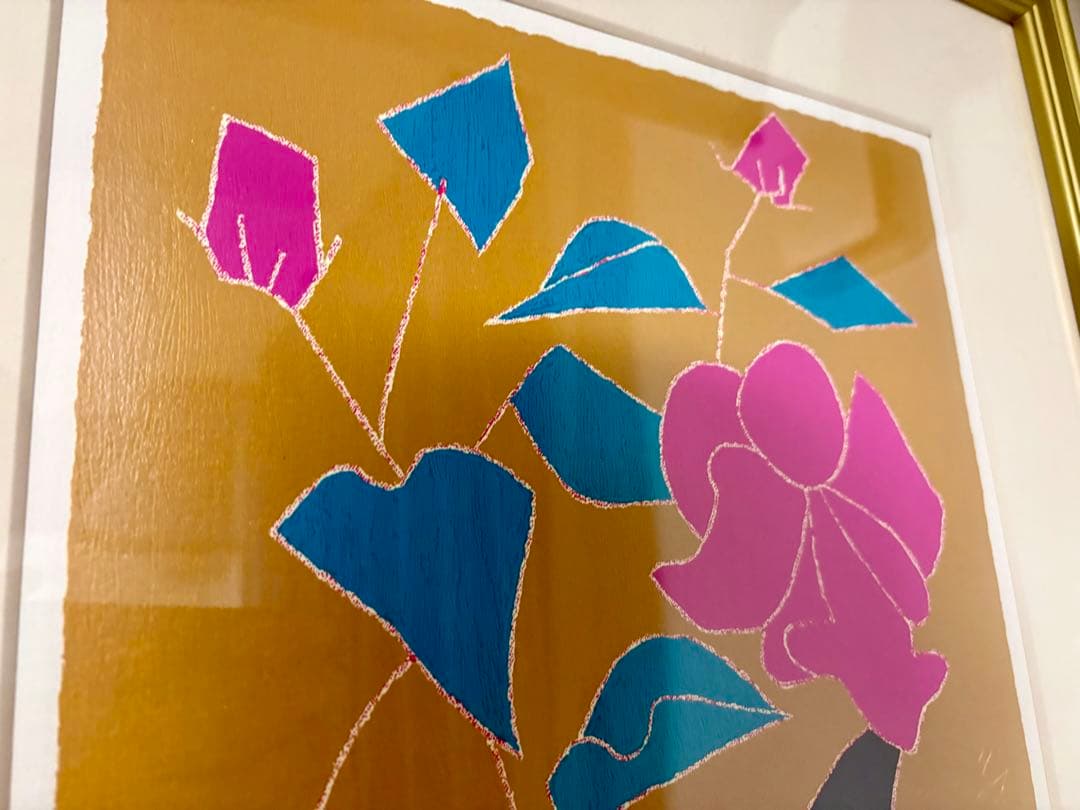 【貴重！】 熊谷守一 扶桑 リトグラフ H.C. 額装 蝶 印章入り 巨匠