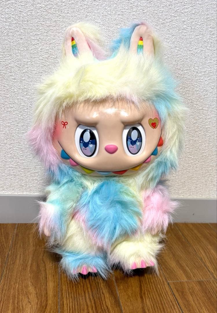 ZIMOMO ジモモ　38CM ぬいぐるみ ♡LABUBU レインボー