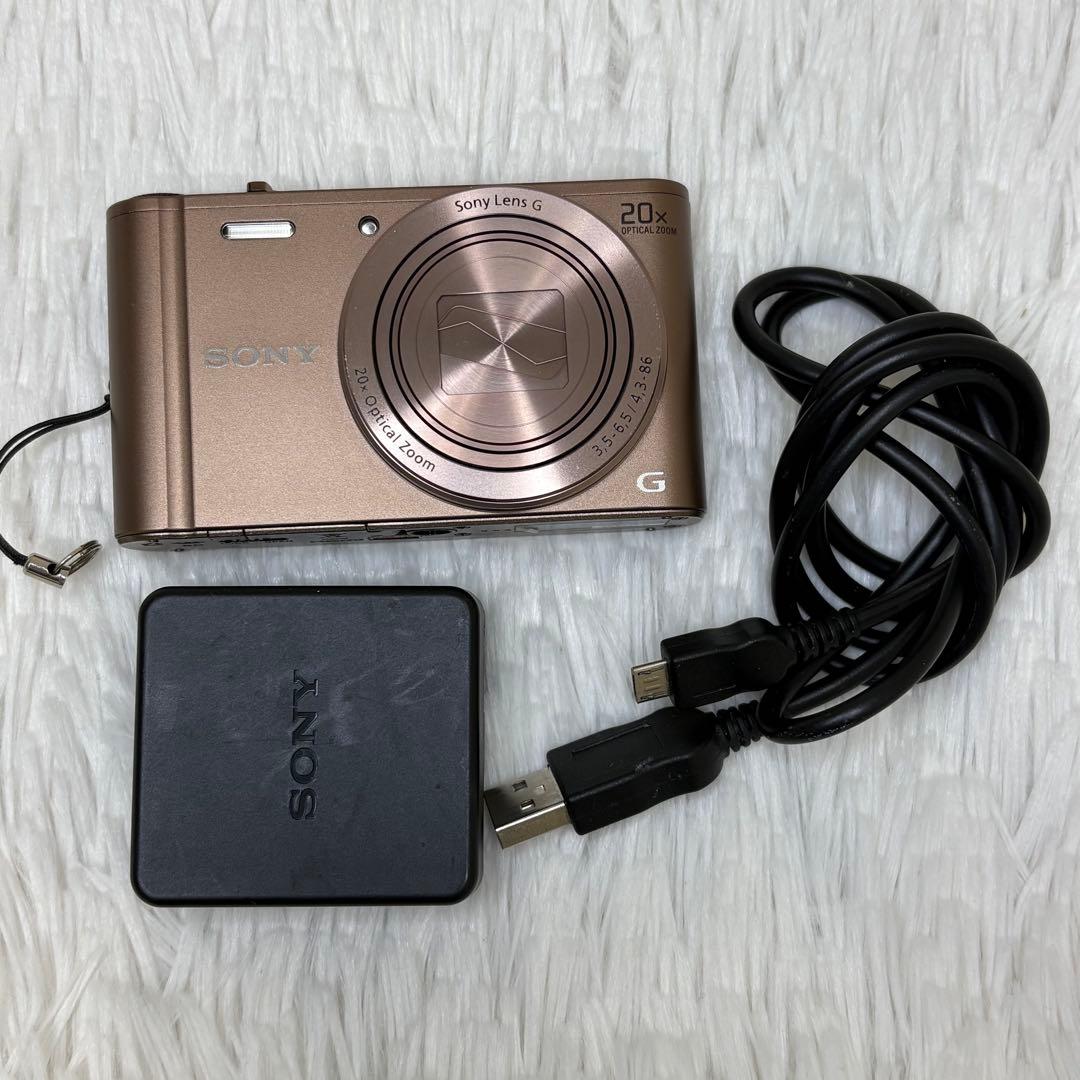 SONY カメラ　DSC-WX300 充電器　ブラウン　コンデジ　動作品