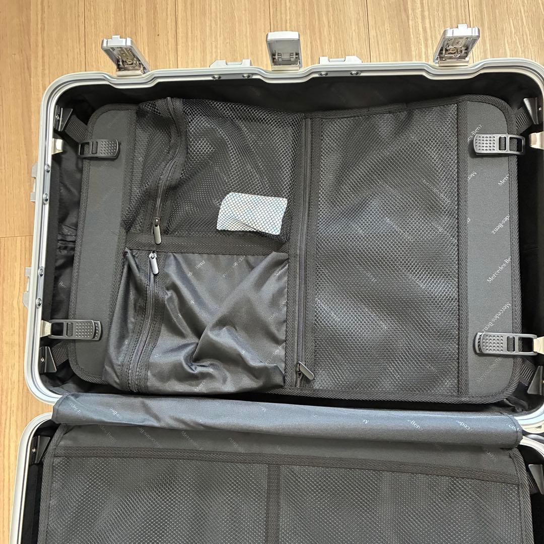 【未使用】メルセデスベンツ　アルミキャリーケース　スーツケース送料込65ℓ