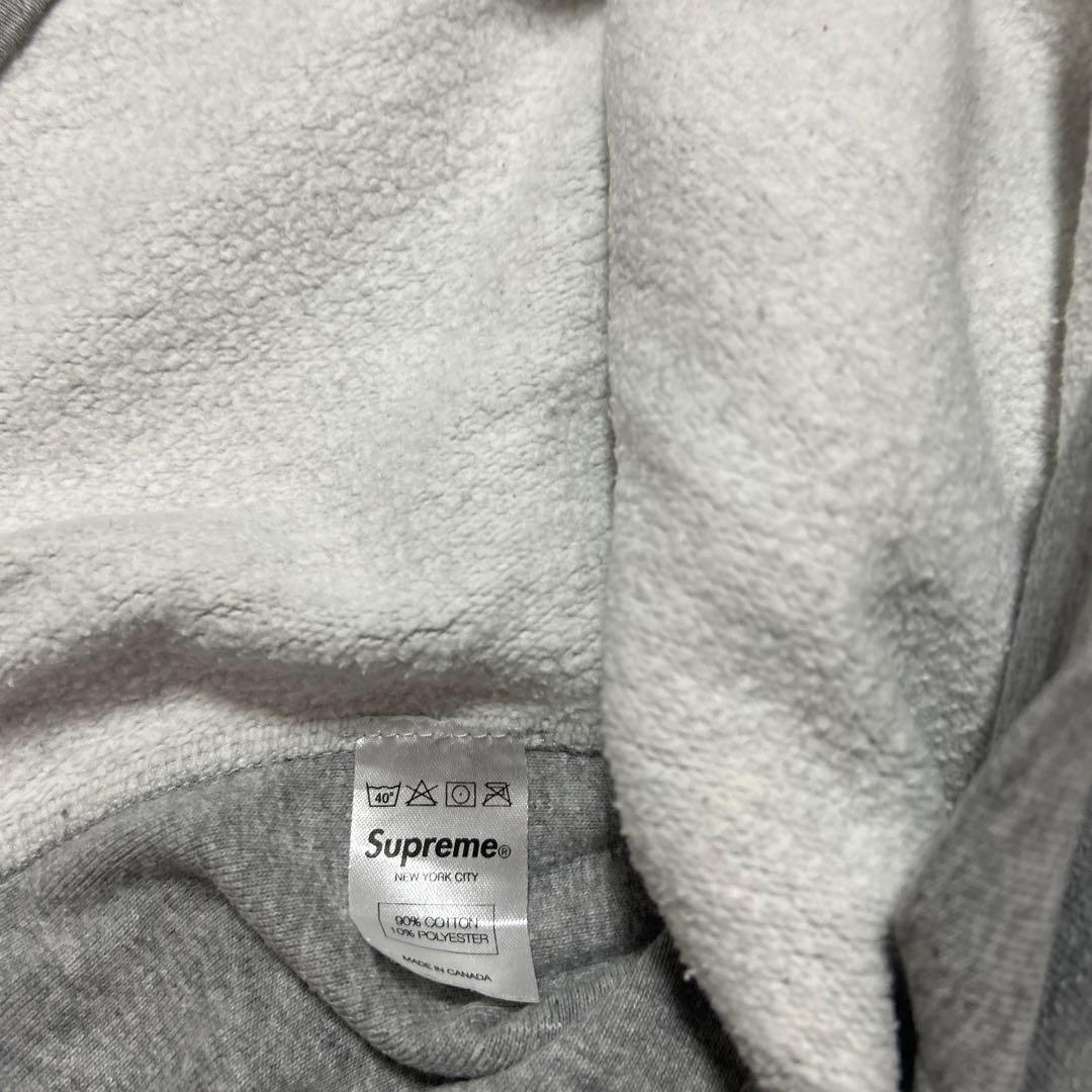 Supreme グレー フード付きパーカー