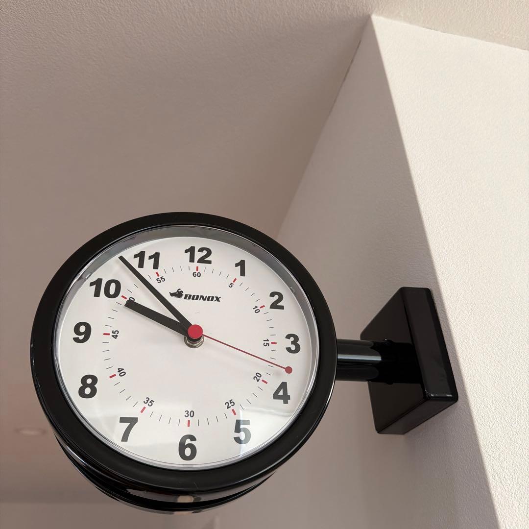 値下げ DOUBLE FACE CLOCK 170D BLACK