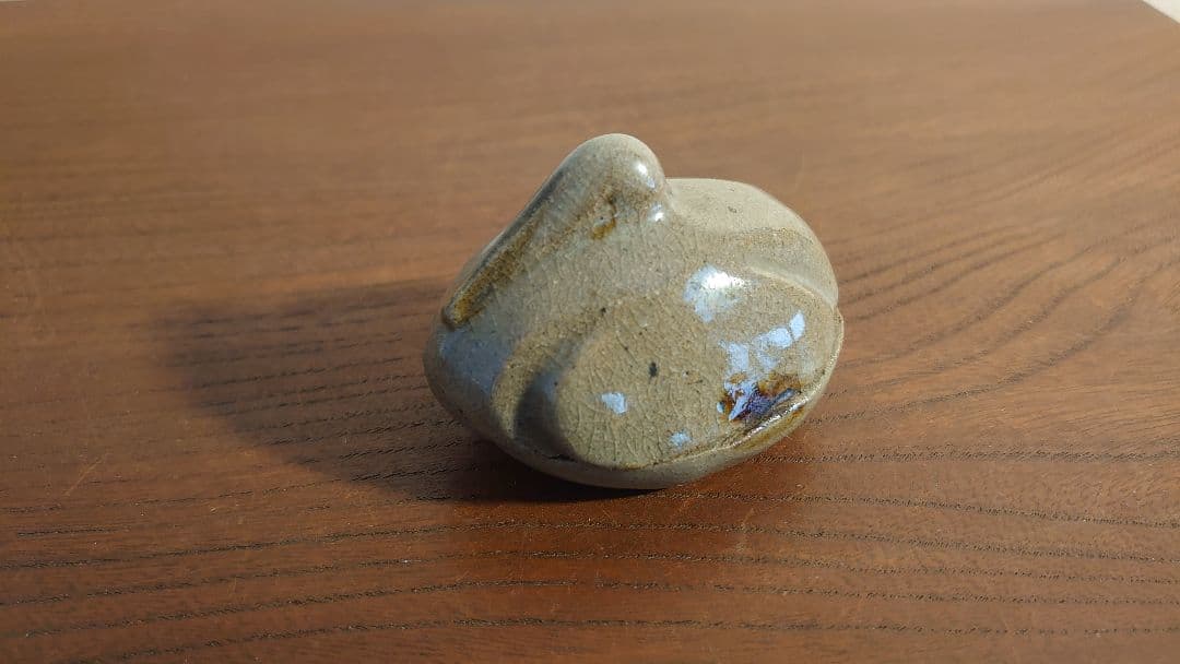 京焼　白磁　香合　鶴香合　茶道具　アンティーク香合　江戸期　古美術 　１客