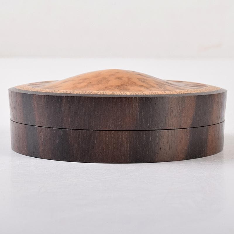 茶道具　畑幸春作　竹根丸香合　八幡宗豊極め箱　C　R7975