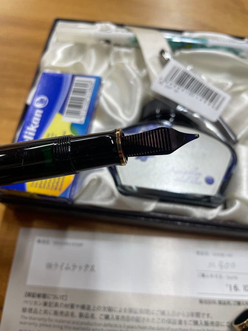 Pelikan 万年筆セット インク付き　m800