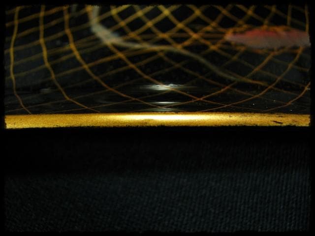 時代物 網魚蒔絵手付盆 菓子器 茶道具 c522