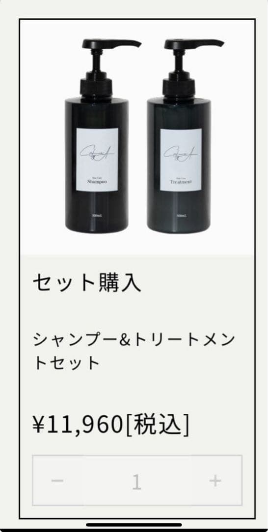 【新品未使用】シャンプー＆トリートメントセット