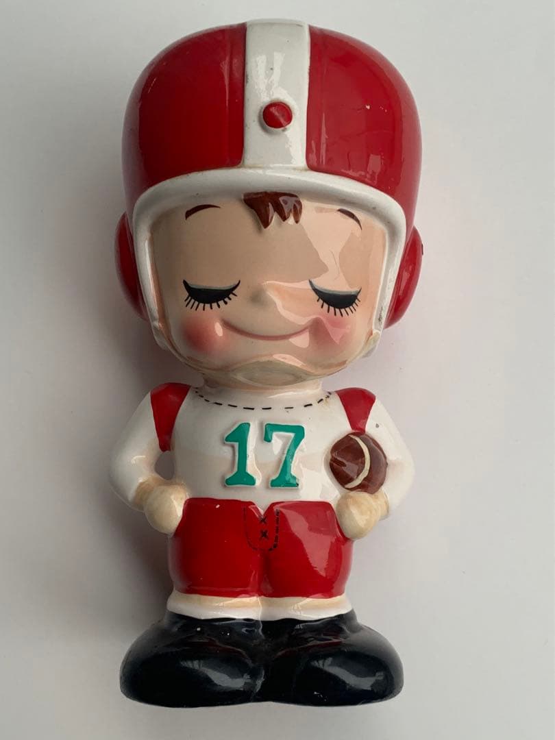 内藤ルネ　アメフト　貯金箱　陶器