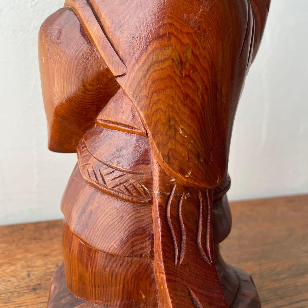 木彫り　獅子被り大黒天　獅子舞　大黒様　七福神　木製　縁起物