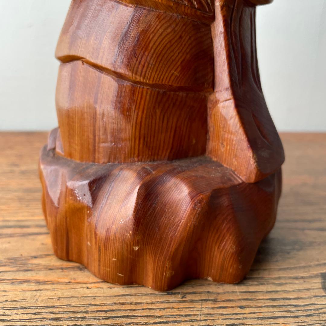 木彫り　獅子被り大黒天　獅子舞　大黒様　七福神　木製　縁起物