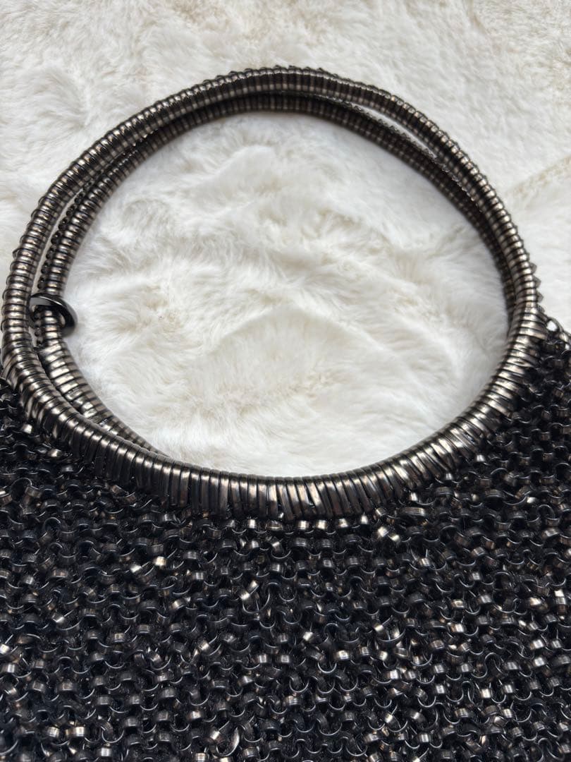 【美品】アンテプリマ　花　フラワー　ミニバック　黒　ブラック