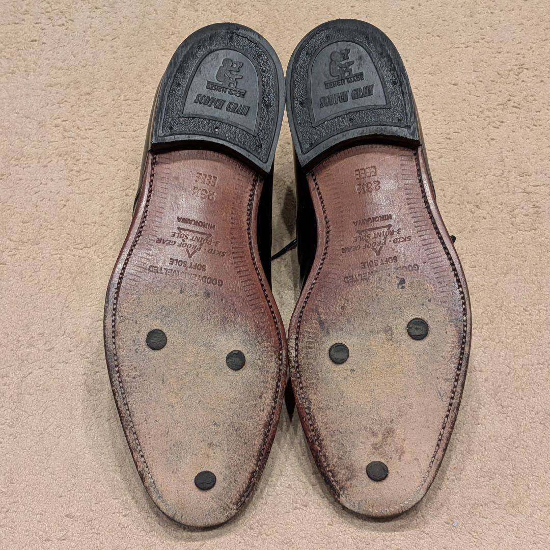 【美品】SCOTCH GRAIN 4019/4E/幅広 Uチップ 23.5 黒