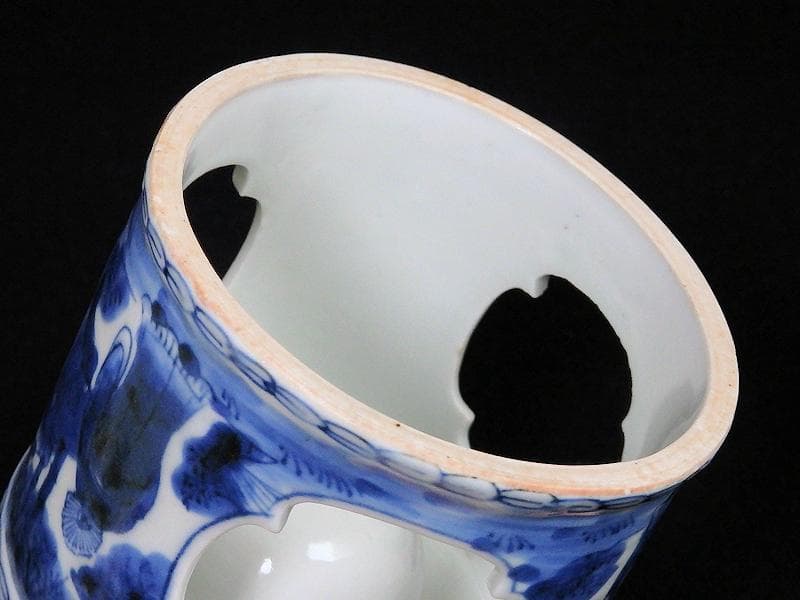 古伊万里　染付　七賢人の図　大振盃台　D351AS-fbhc