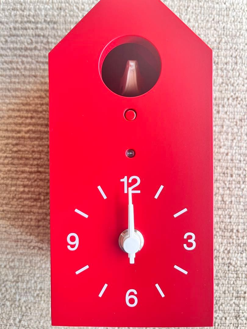 無印良品　鳩時計　赤　レンガ