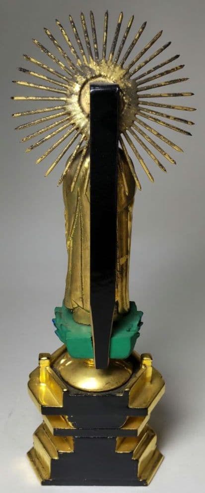 阿弥陀如来 木彫り 純金箔押