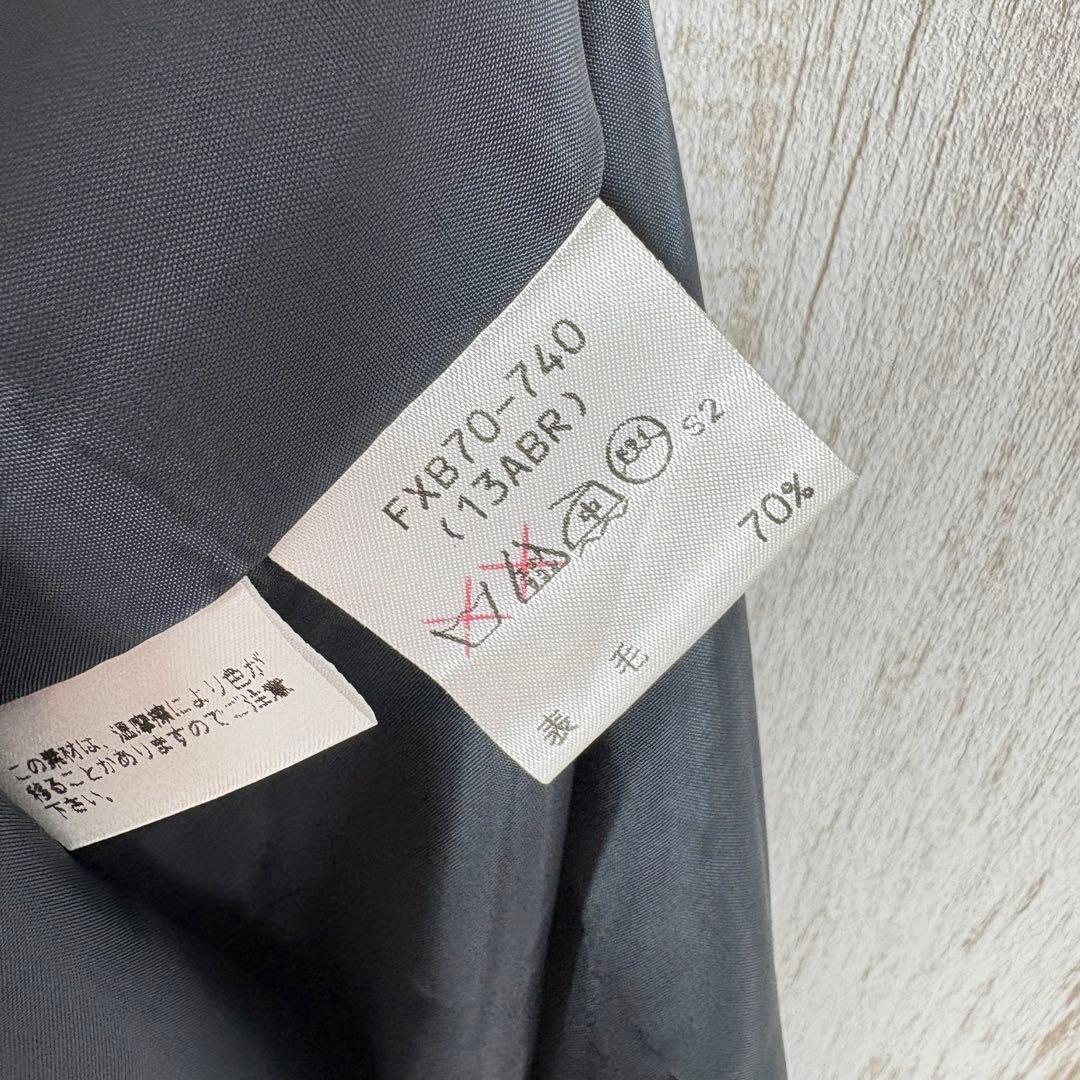 美品 90s Burberrys 花柄 チェック ウール シルク 巻きスカート