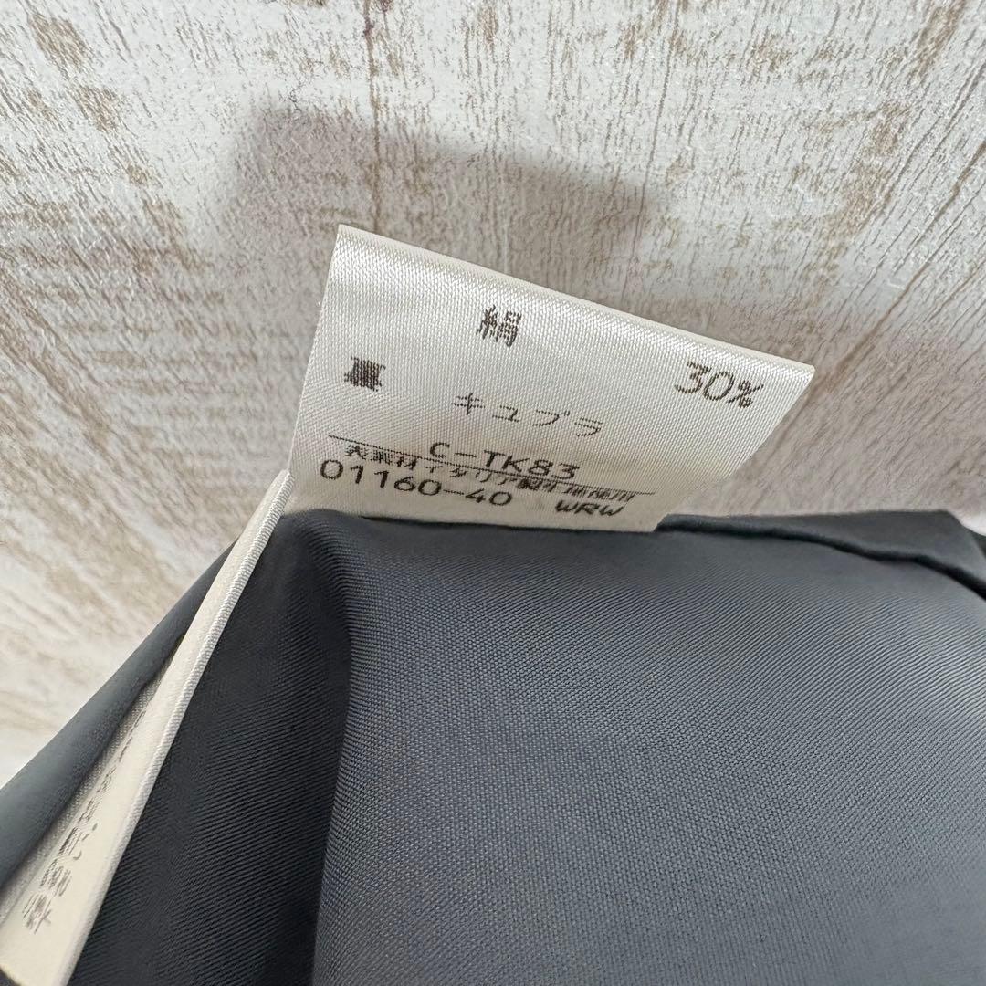 美品 90s Burberrys 花柄 チェック ウール シルク 巻きスカート