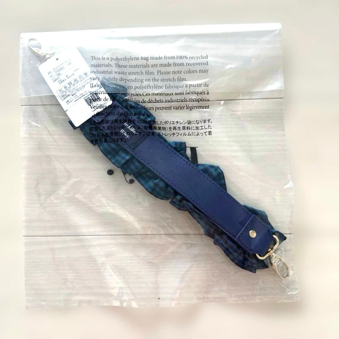 新品♡bibiy familiar ファミリア　ハンドストラップ　青