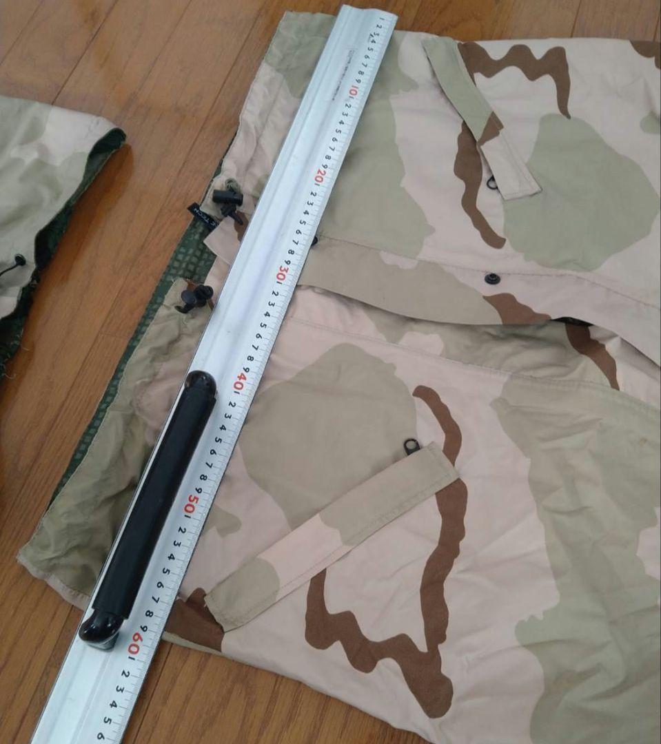 迷彩 フード付きリバーシブル レインスーツ 上下セット