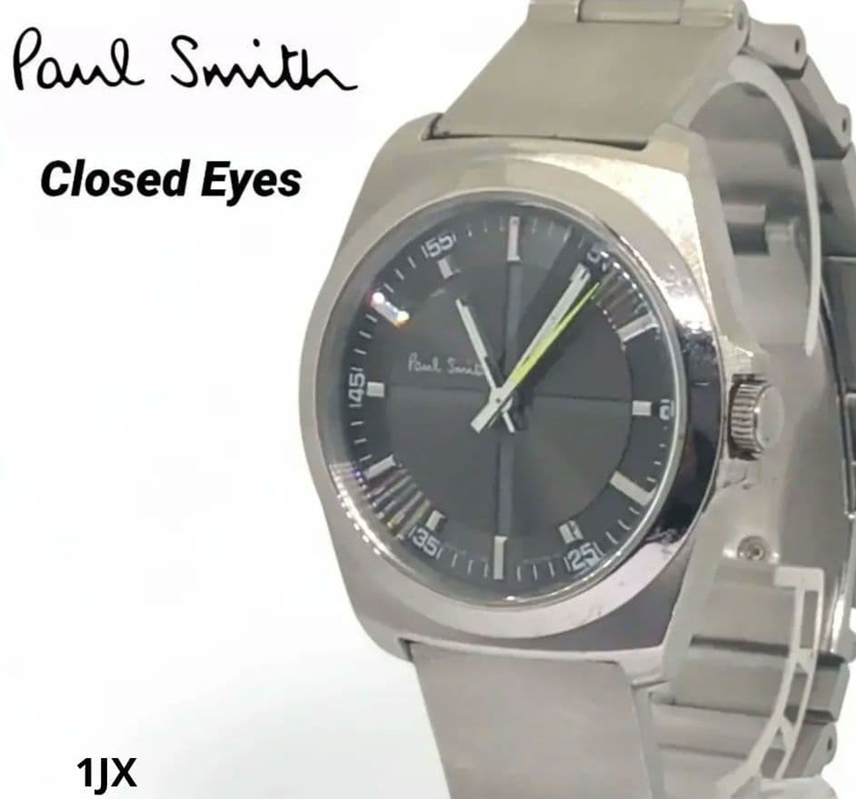 希少デザイン ポールスミス クローズドアイズ メンズ腕時計 新品電池 稼働品