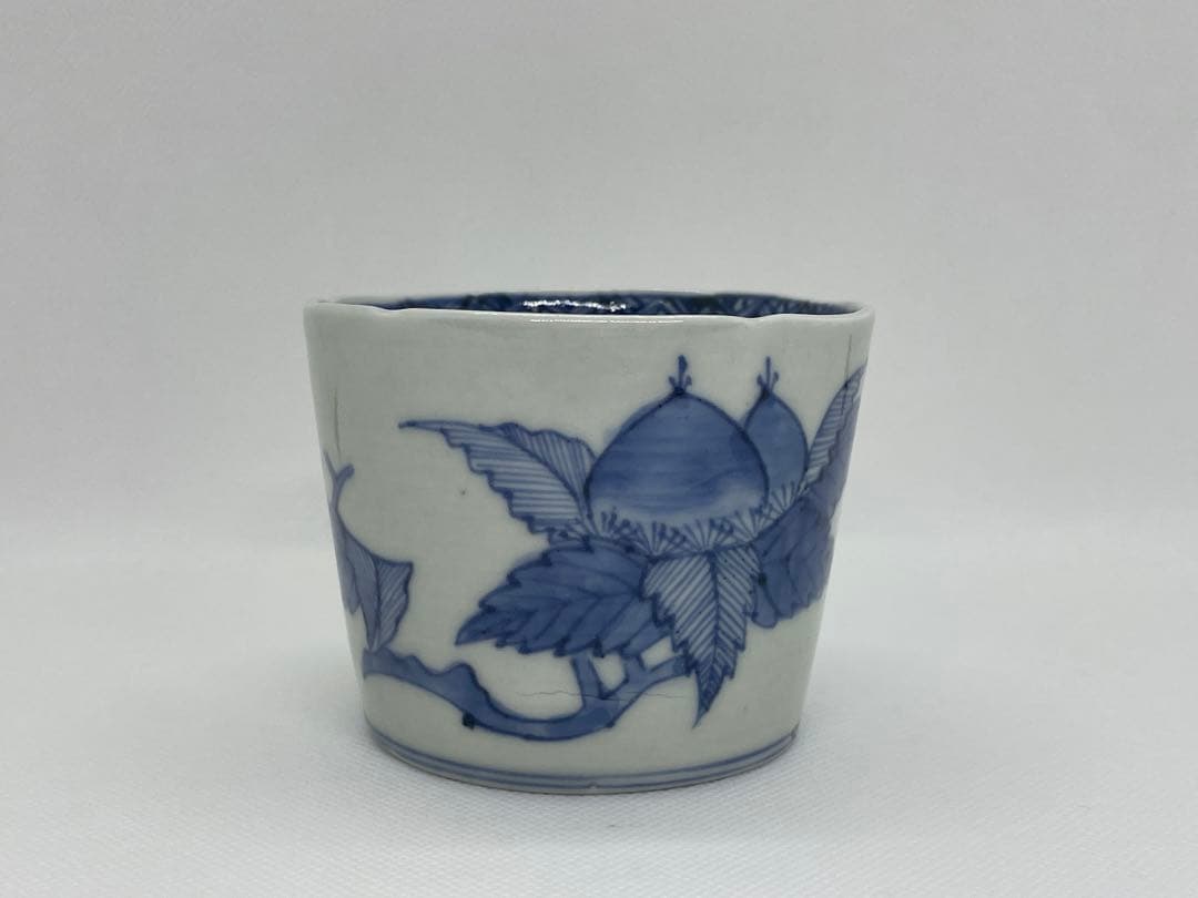 【和食器】古伊万里　栗染付蕎麦猪口　向付　酒器酒盃