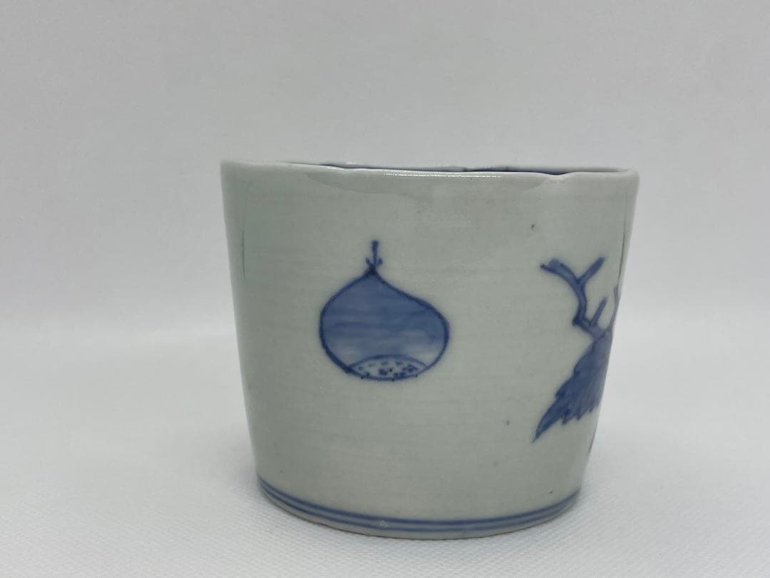 【和食器】古伊万里　栗染付蕎麦猪口　向付　酒器酒盃