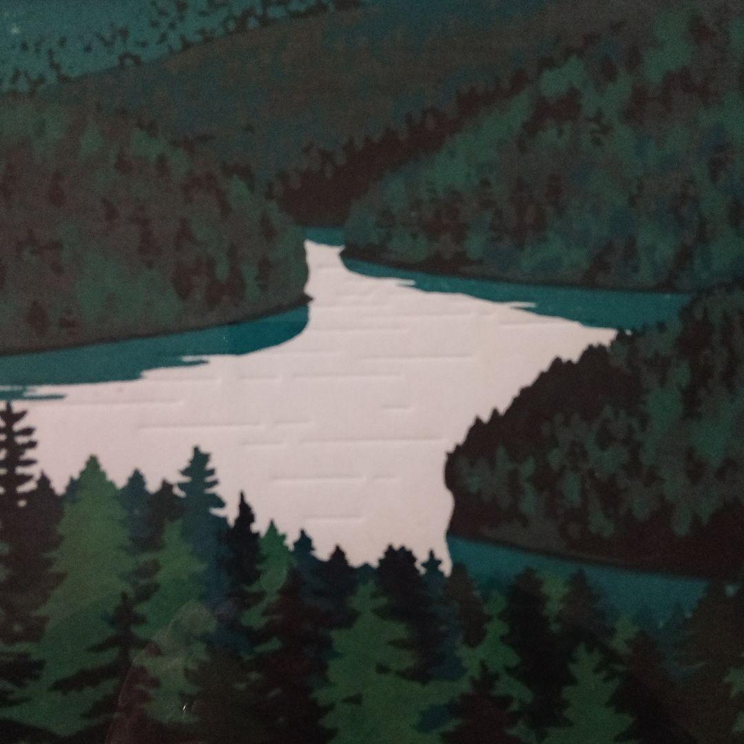 \"木版画\"　北海道の版画家 大木　靖『深緑のペンケ沼』