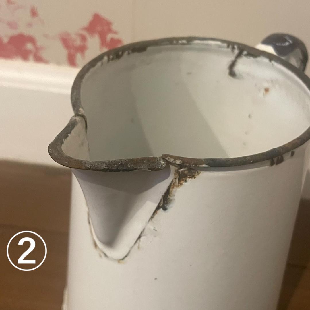 イギリスアンティーク ホーロー ジャグ 3個 ブロカント 蚤の市 ヴィンテージ