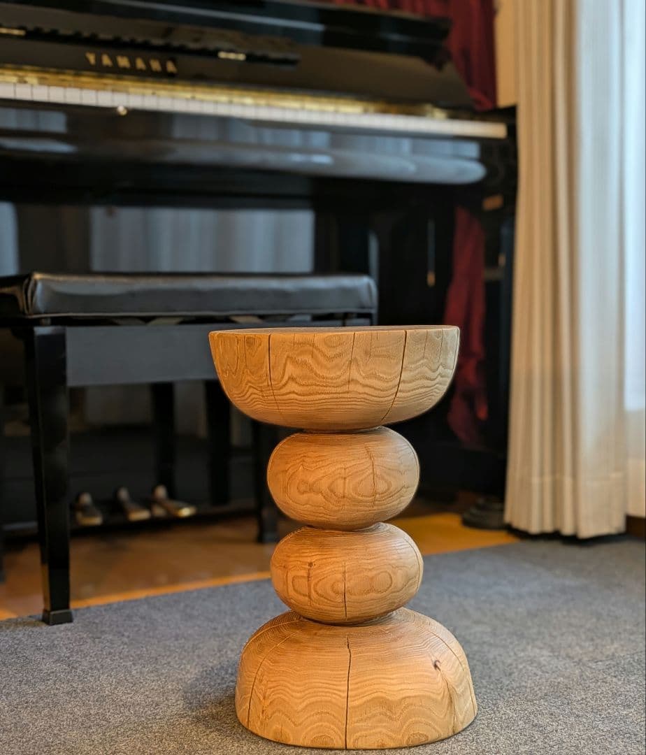 :)　栗　天然木　丸太　椅子　スツール　高さ約40㎝