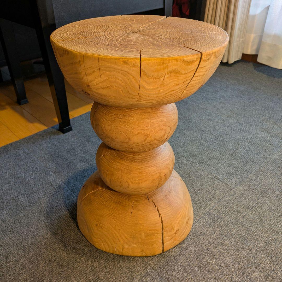 :)　栗　天然木　丸太　椅子　スツール　高さ約40㎝