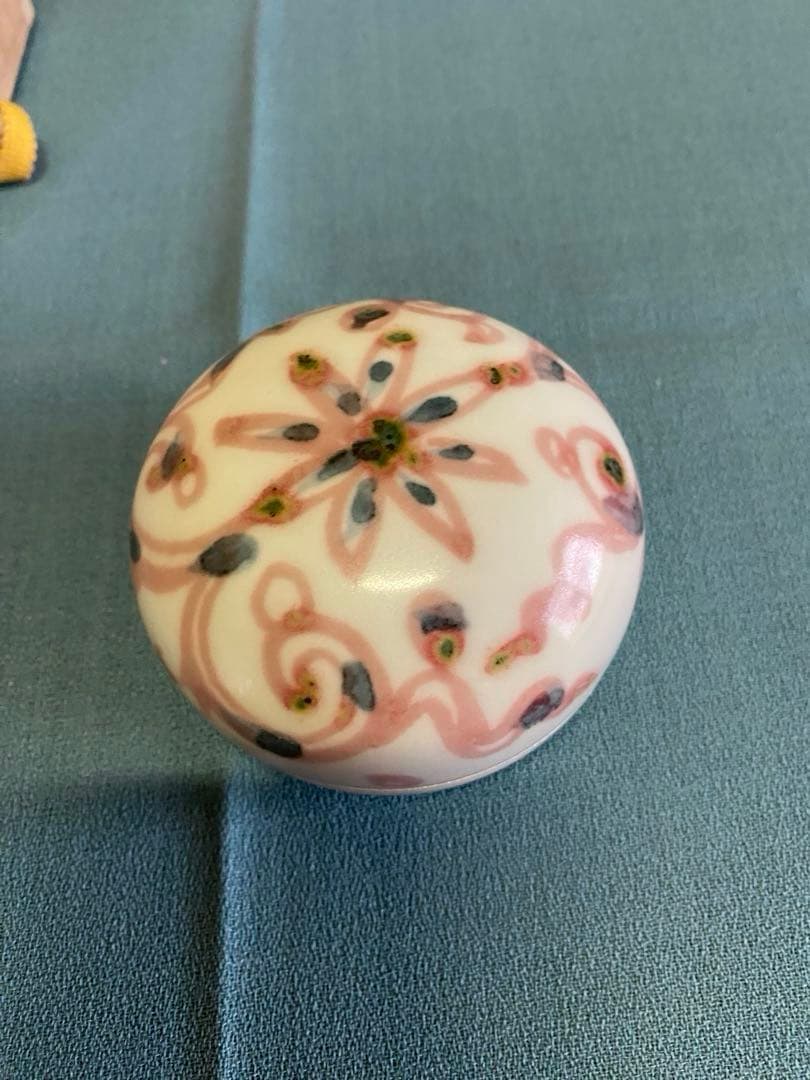 茶道具/香盆　釉裏紅　一位窯