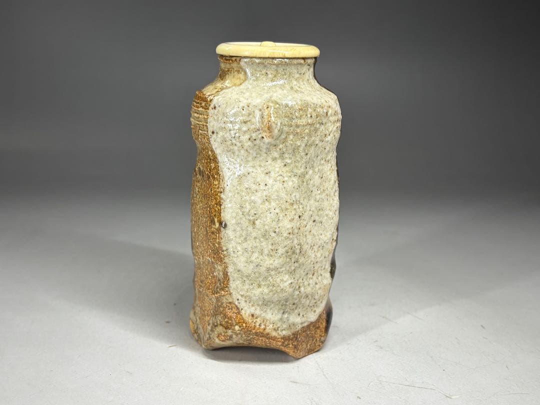 『加藤光右衛門』造 美濃伊賀茶入 山十窯 共箱 仕覆 茶道具