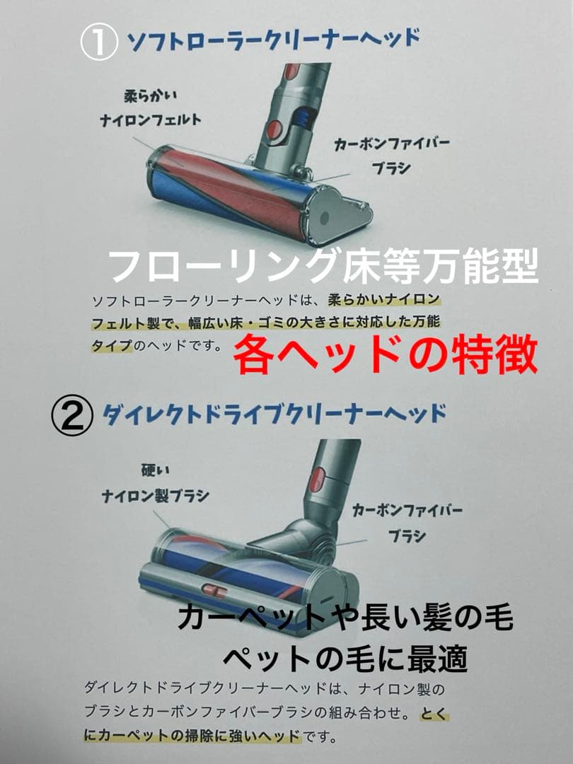 ダイソン④V11SV14 ２ヘッドから選択　美品ブルーパイプ　補強型トリガー装着