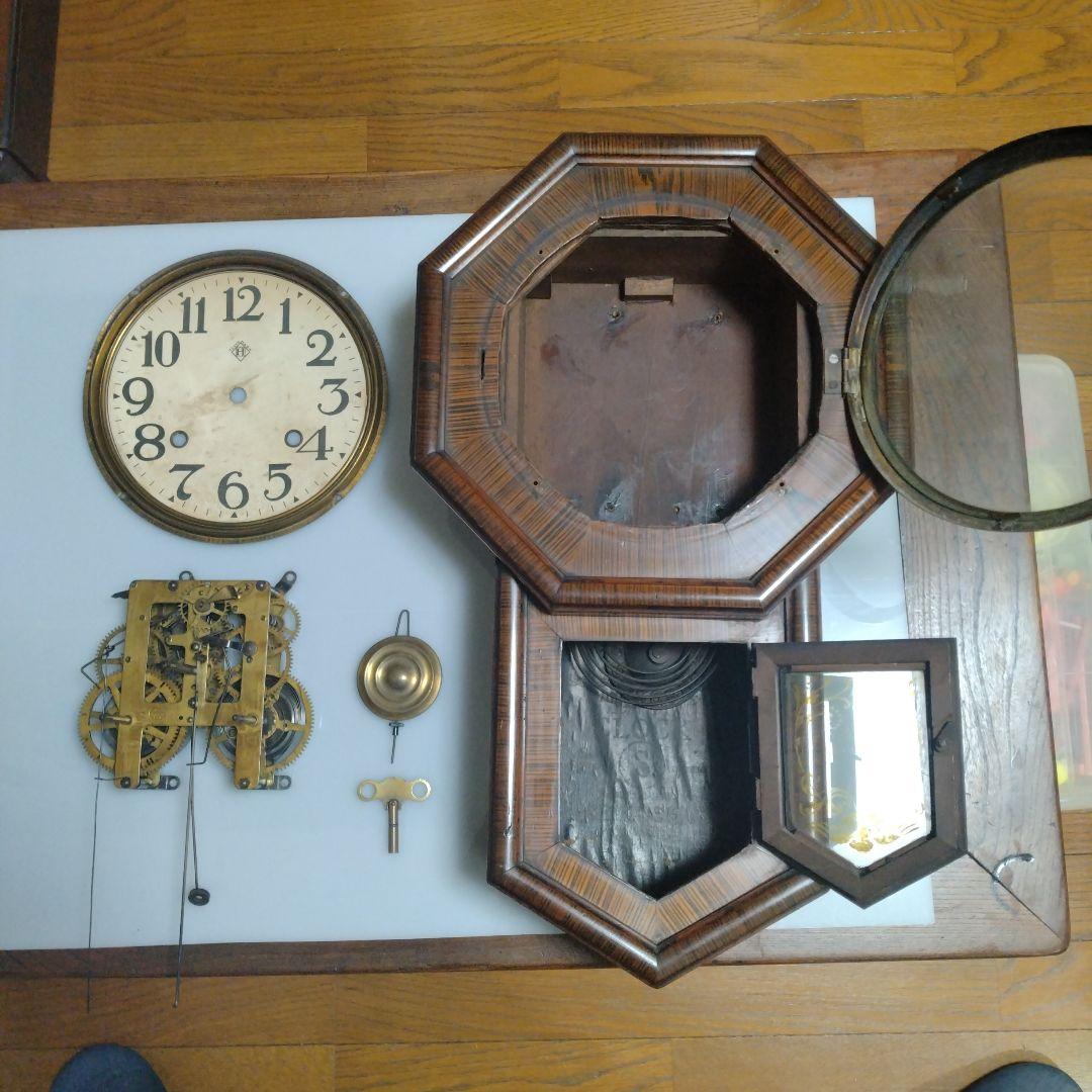 値下！精工舎SEIKO 大正五年八角形振り子時計 分解簡易整備注油済 動作良好品