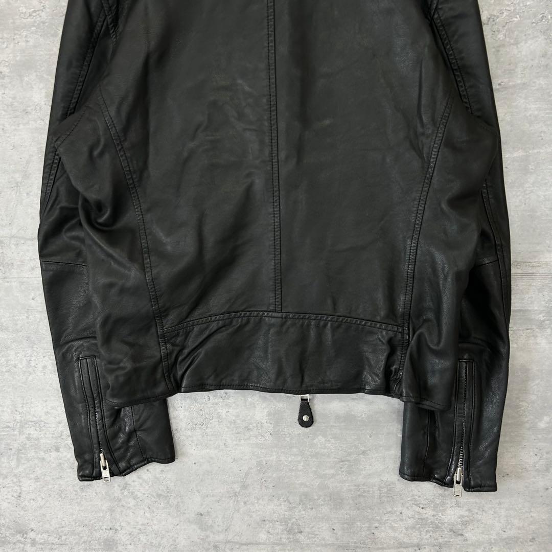 AWESOME LEATHER ゴートレザー　ライダースジャケット ブラック