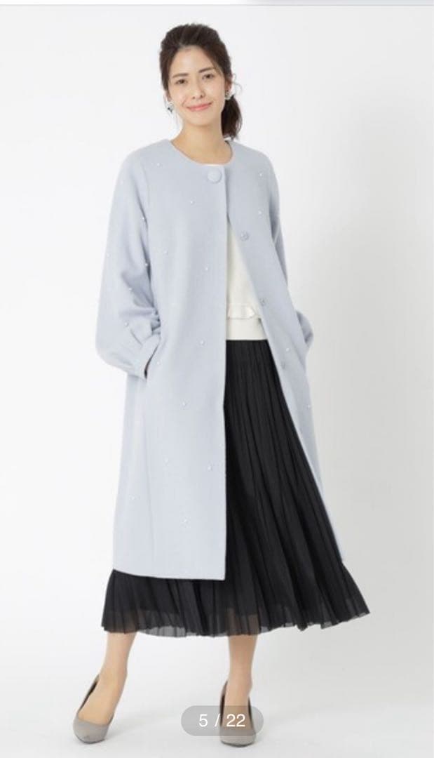 TOBECHICトゥービシック　　パール付　コート　冬　アウター