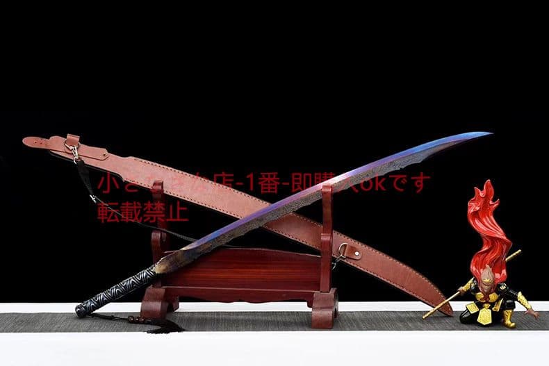 一体刺繍春刀紫霞（焼き紫金）古兵器 武具 刀装具 日本刀 模造刀 居合刀