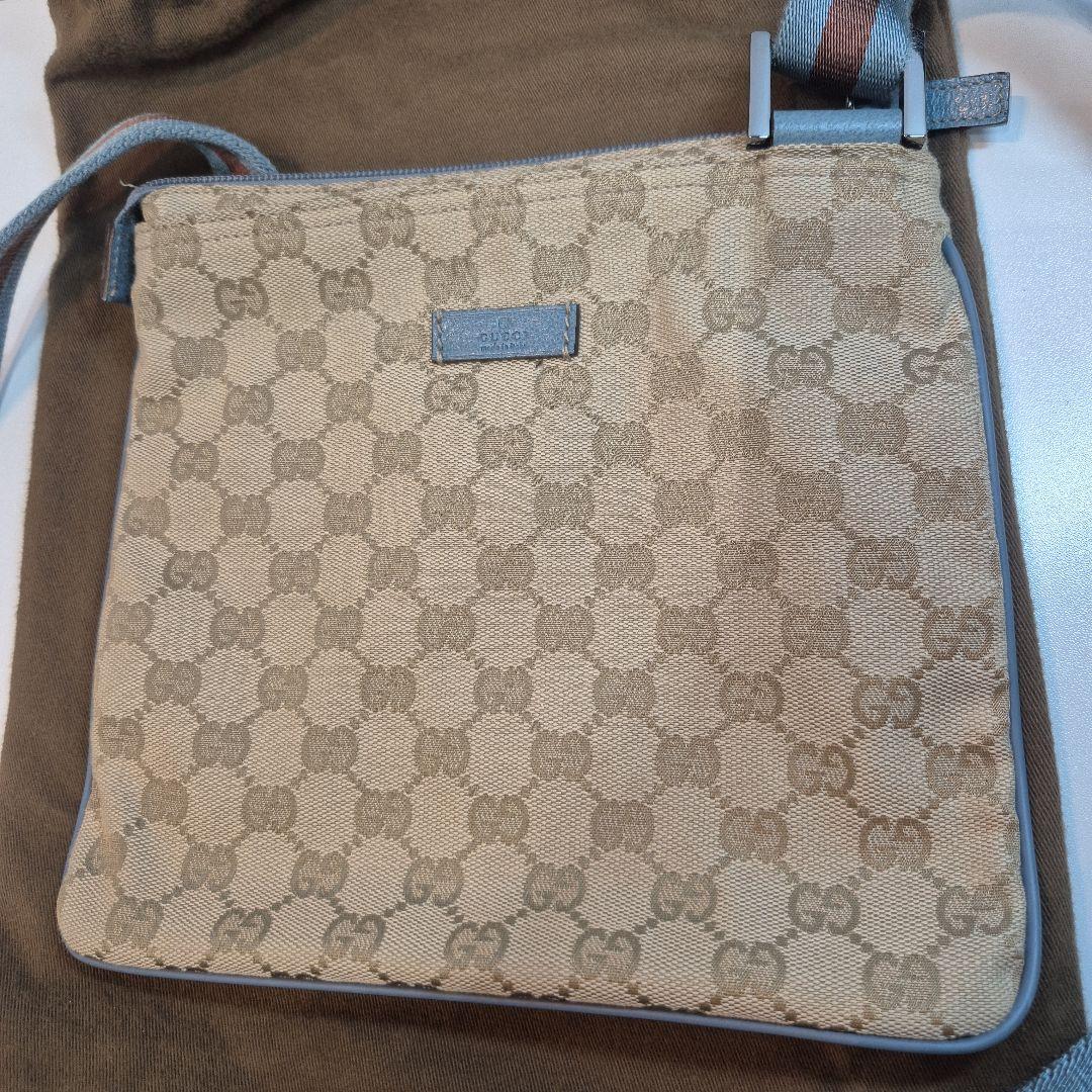 希少　GUCCI グッチ GGキャンバス シェリー ウェビング ショルダーバッグ