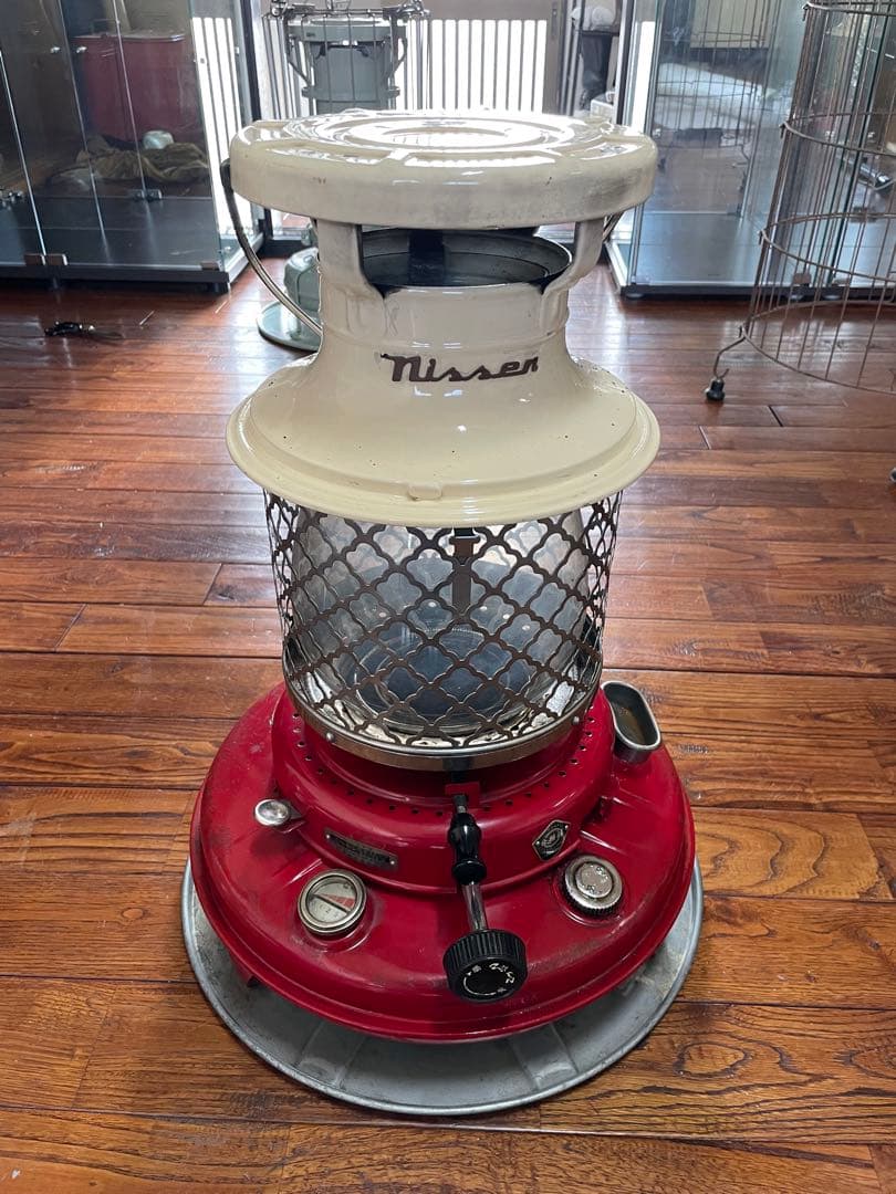 ニッセン灯油ストーブBS-3Bストーブガード付日本船燈レトロヴィンテージアラジン