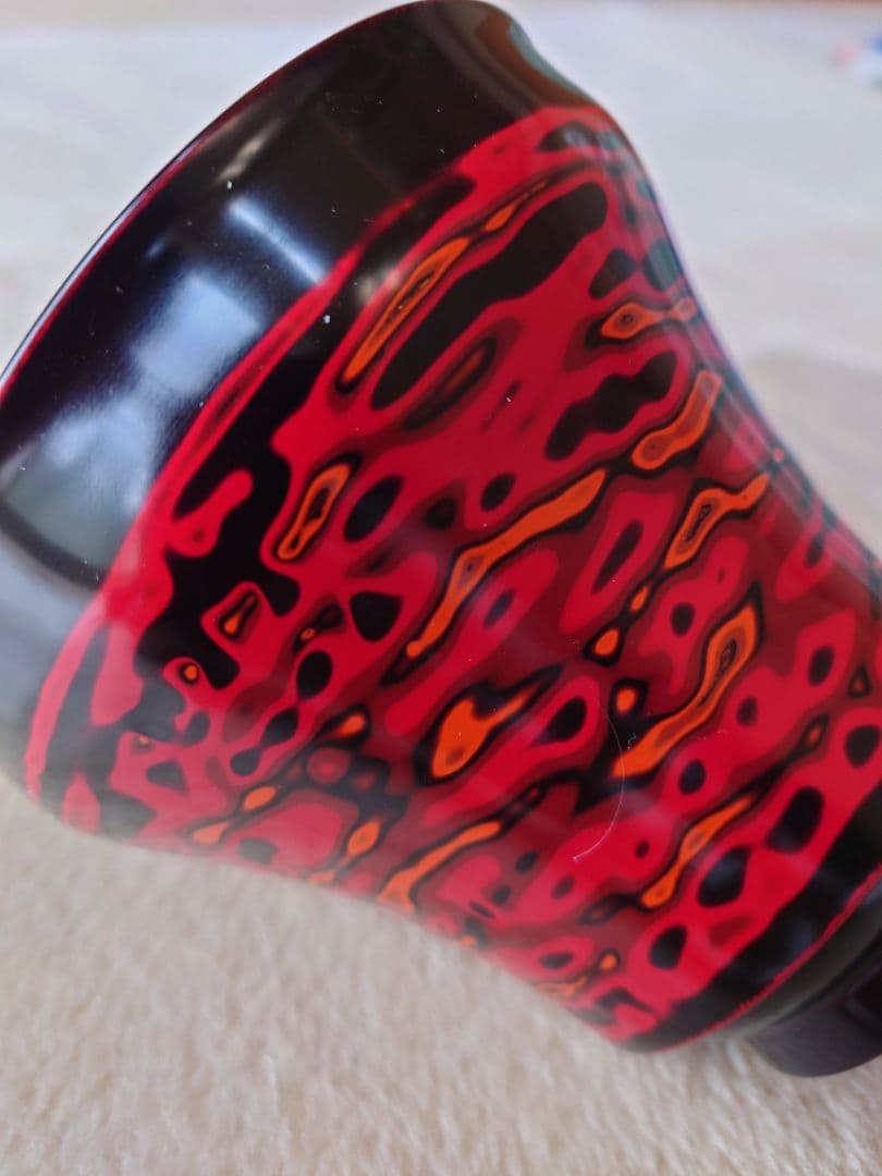 佐竹康宏　個展作品　一点物　漆芸　木製碗　黒赤二客組　手塗り　手仕上げ