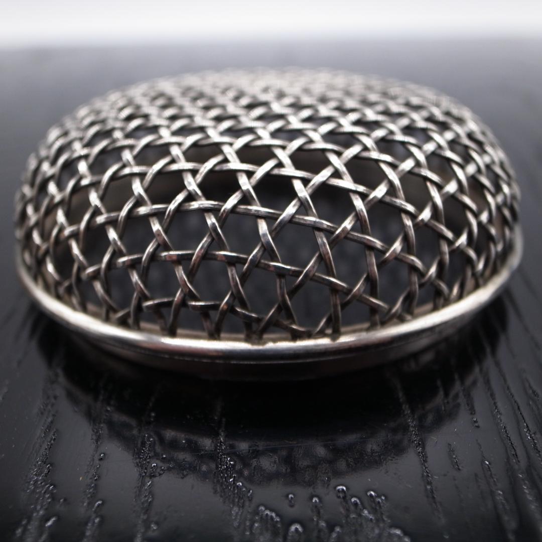 白磁香炉　純銀火屋　銘　永楽