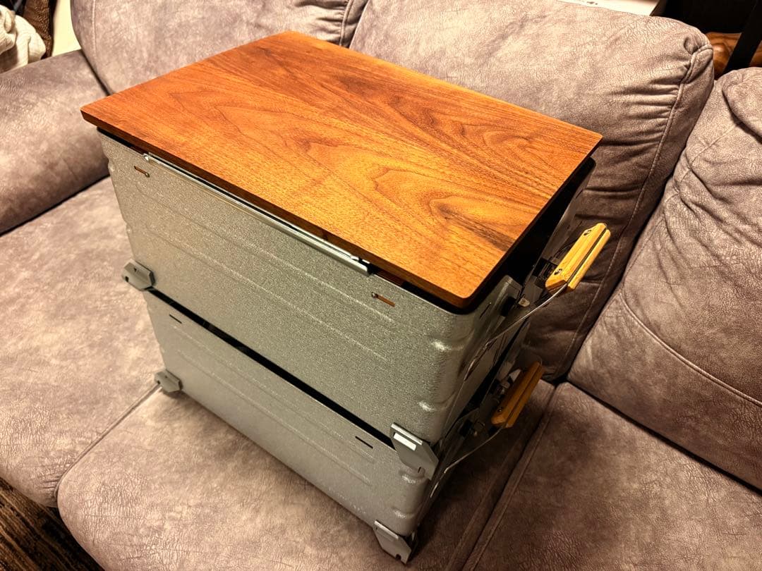 スノーピーク　シェルフコンテナ25 2段、脱着天板セット　特注