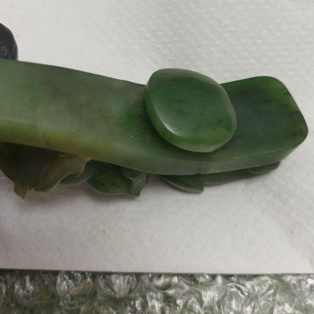 ゆ*う様 中国工芸品 美術 唐物骨董 中国古玩 玉帯鉤 翡翠 龍