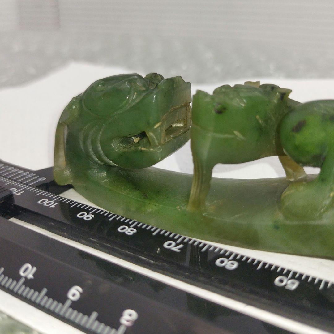 ゆ*う様 中国工芸品 美術 唐物骨董 中国古玩 玉帯鉤 翡翠 龍